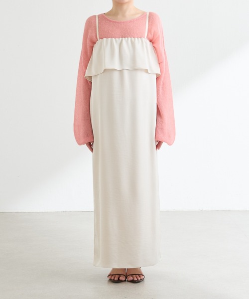 【新品未使用】COLLAGE GALLARDAGALANTE キャミワンピ COLLAGE GALLARDAGALANTE ワンピース サテンキャミワンピース