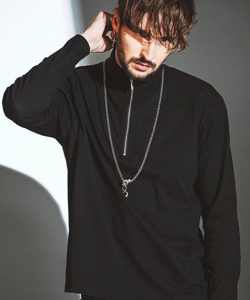 NO ID.（ノーアイディー） ポロシャツ 「NO ID.」Half Zip Big