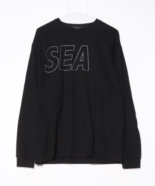 WIND AND SEA 定番ロゴ長袖Tシャツ ブラック WIND AND SEA 「WIND SEA」 長袖Tシャツ M ブラック メンズ