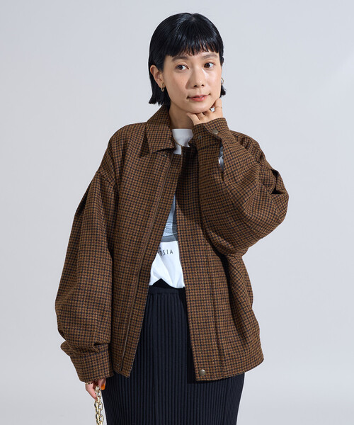 ブルゾン アウター English Wool 襟付きブルゾン/イングリッシュウール ジャケット レディース | FREAK'S STORE | 07