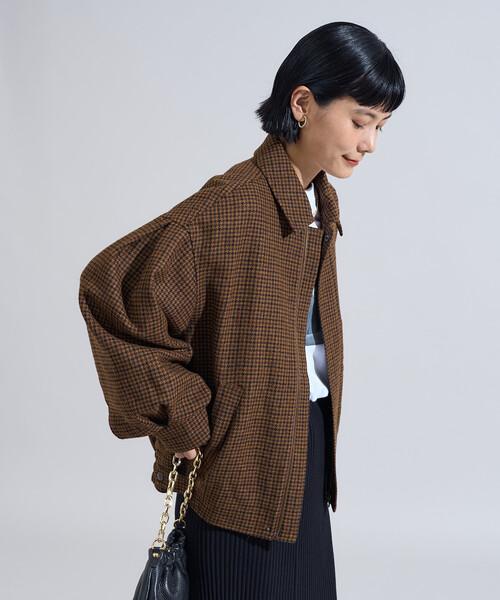 ブルゾン アウター English Wool 襟付きブルゾン/イングリッシュウール ジャケット レディース | FREAK'S STORE | 08