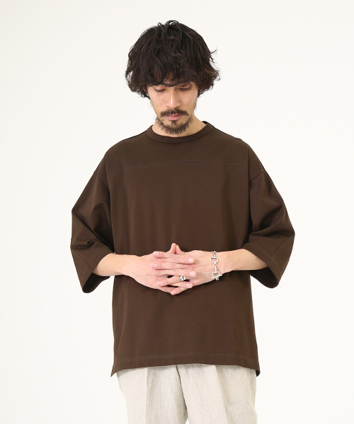「marka」 7分袖Tシャツ 1 ベージュ メンズ