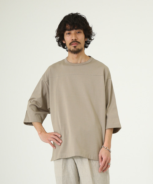 「marka」 7分袖Tシャツ 1 ベージュ メンズ