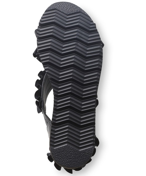 「Live in comfort」 フラットサンダル 5 ブラック レディース_画像4