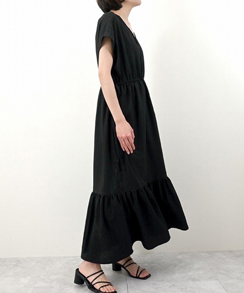 「STYLEBLOCK」 半袖ワンピース M キャメル レディース_画像6