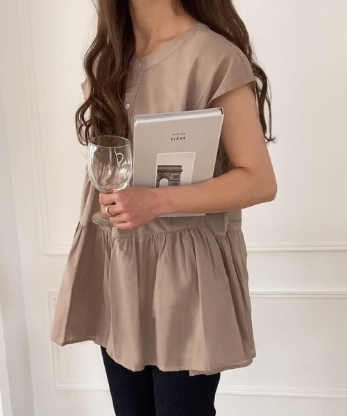 「FILLOU」 半袖ブラウス X-LARGE ブラック レディース_画像7