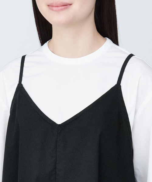 無印良品（MUJI） キャミソールワンピース M ネイビー レディース