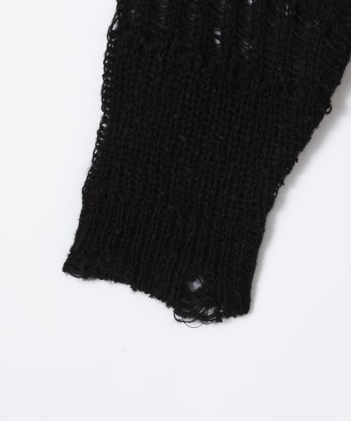 JEANASIS（ジーナシス） ニット セーター ノットMIXキリカエメッシュ