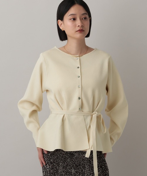 【定価の70%オフ】イウエンマトフ ペプラムフリル 2WAYニット カーディガン AEWEN MATOPH（イウエン マトフ）の「＜AEWEN MATOPH＞ペプラム フリル