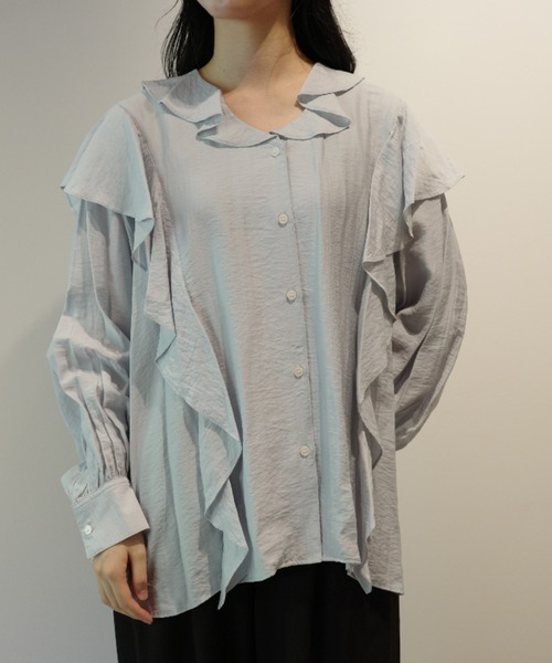 MANOF 完売ブラウス MANOF（マノフ） ブラウス シャツ MANOF RAFFLE SHIRTS レディース