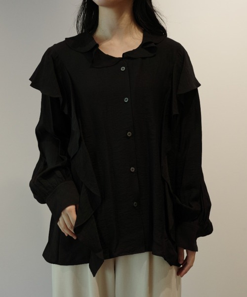 MANOF 完売ブラウス MANOF（マノフ） ブラウス シャツ MANOF RAFFLE SHIRTS レディース