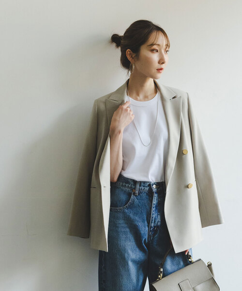 「NOBLE」 半袖カットソー FREE ホワイト レディース_画像4