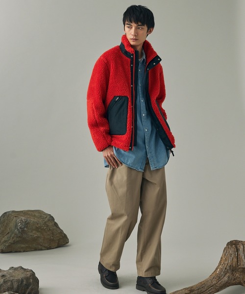 AIGLE（エーグル） ブルゾン アウター パッチポケット 異素材切り替え