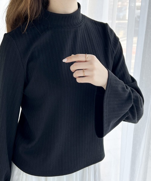 「mily bilet」 半袖ブラウス LARGE ブラック レディース_画像9