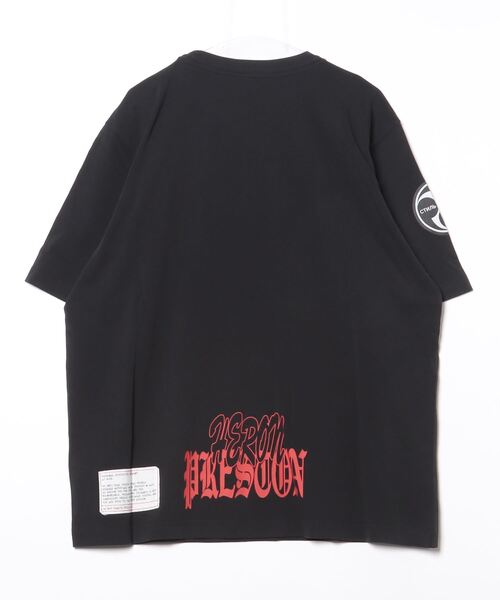 「HERON PRESTON」 半袖Tシャツ X-LARGE ブラック×ホワイト メンズ_画像2