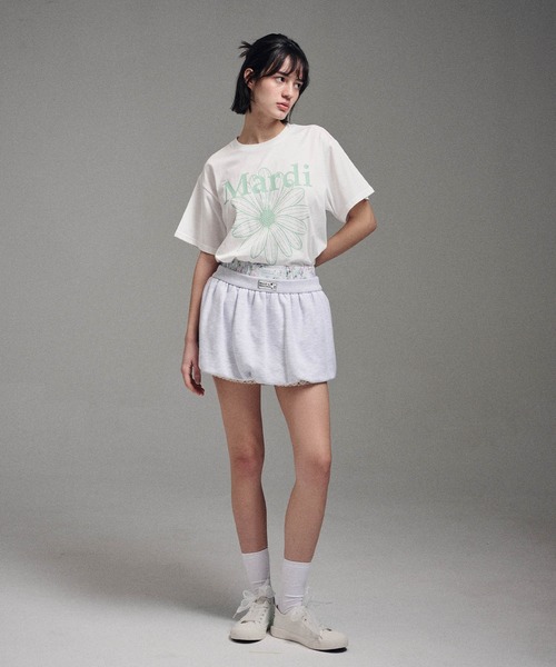 「Mardi Mercredi」 半袖Tシャツ FREE ブラック×ブルー レディース_画像4