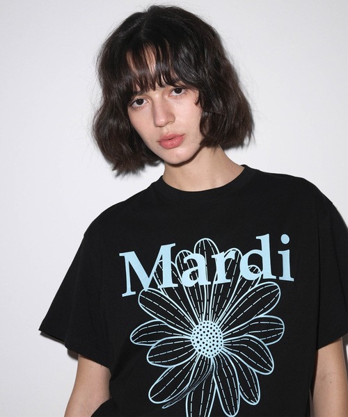 「Mardi Mercredi」 半袖Tシャツ FREE ブラック×ブルー レディース_画像9