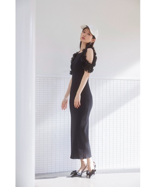 SNIDEL（スナイデル） ノースリーブワンピース ONE SIZE ブラック