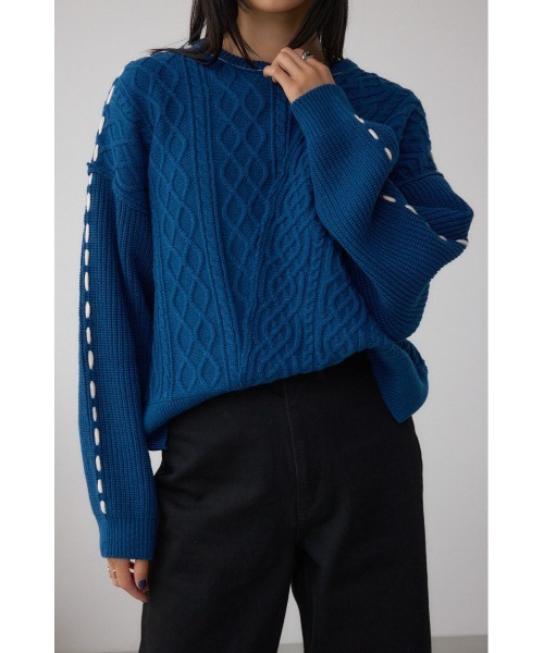 AZUL BY MOUSSY（アズールバイマウジー） ニット セーター ステッチ