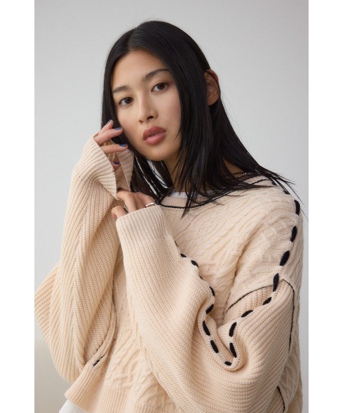 AZUL BY MOUSSY（アズールバイマウジー） ニット セーター ステッチ