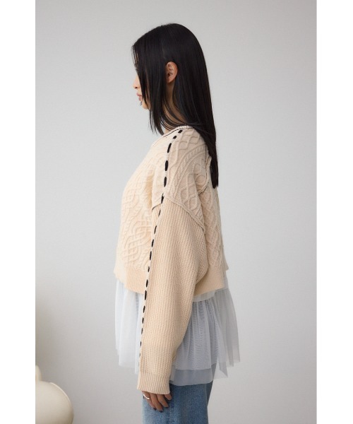 AZUL BY MOUSSY（アズールバイマウジー） ニット セーター ステッチ