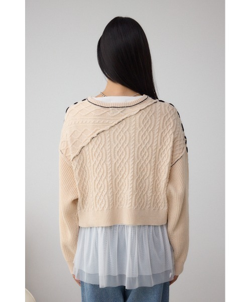 AZUL BY MOUSSY（アズールバイマウジー） ニット セーター ステッチ