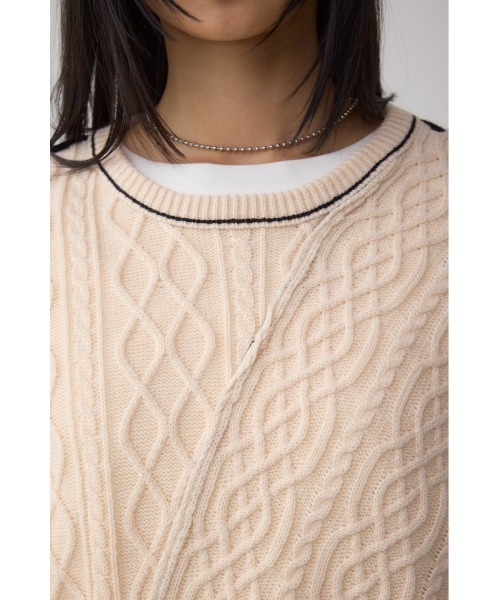 AZUL BY MOUSSY（アズールバイマウジー） ニット セーター ステッチ