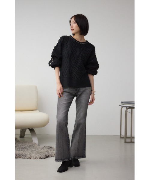 ブラックバイマウジー　ケーブルハンドニット　argue CLANE ameri 松本恵奈のMUST BUY- CLANEのお気に入りアイテム紹介 “HAND CABLE ARCH