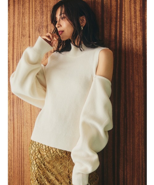 「FRAY I.D」 長袖ニット FREE ブラウン レディース_画像2