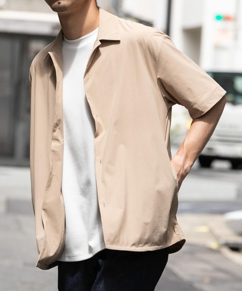 「URBAN RESEARCH ROSSO MEN」 半袖シャツ LARGE ネイビー メンズ_画像2