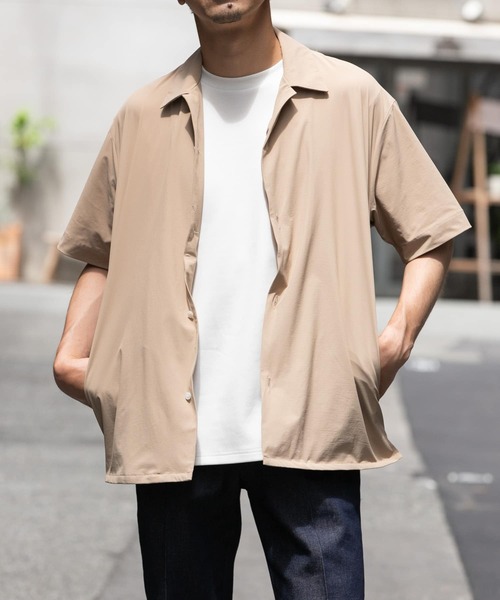 「URBAN RESEARCH ROSSO MEN」 半袖シャツ LARGE ネイビー メンズ_画像3