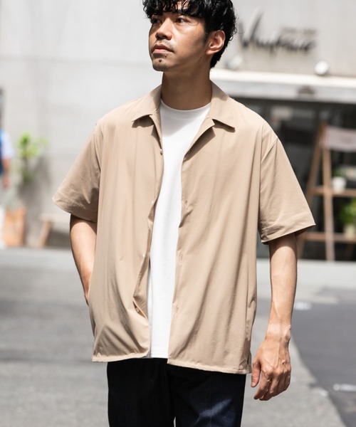「URBAN RESEARCH ROSSO MEN」 半袖シャツ LARGE ネイビー メンズ_画像4