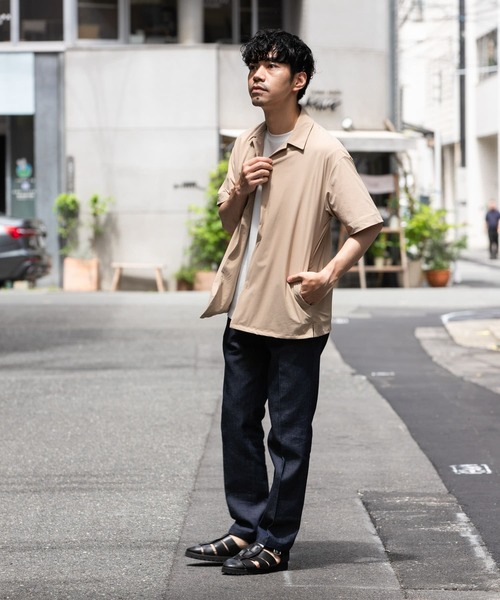 「URBAN RESEARCH ROSSO MEN」 半袖シャツ LARGE ネイビー メンズ_画像7