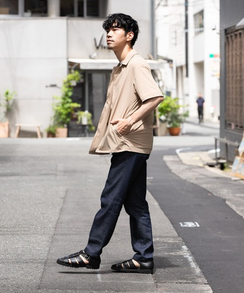 「URBAN RESEARCH ROSSO MEN」 半袖シャツ LARGE ネイビー メンズ_画像8