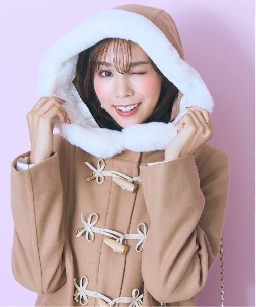 あらちゃん専用のダッフルコート　Lサイズ　クリーニング済み marun（マルン） 「SMILELAND」ダッフルコート L スモークピンク