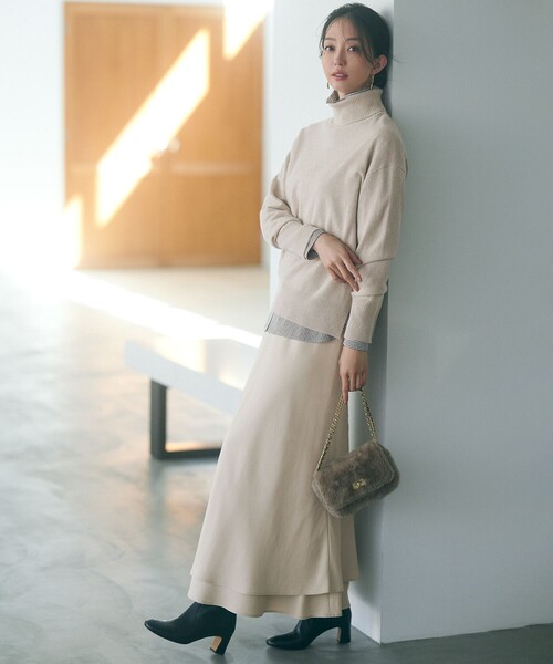 23区（ニジュウサンク） タートルネックニット 38 グリーン レディース