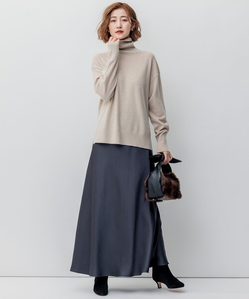 23区（ニジュウサンク） タートルネックニット 38 グリーン レディース