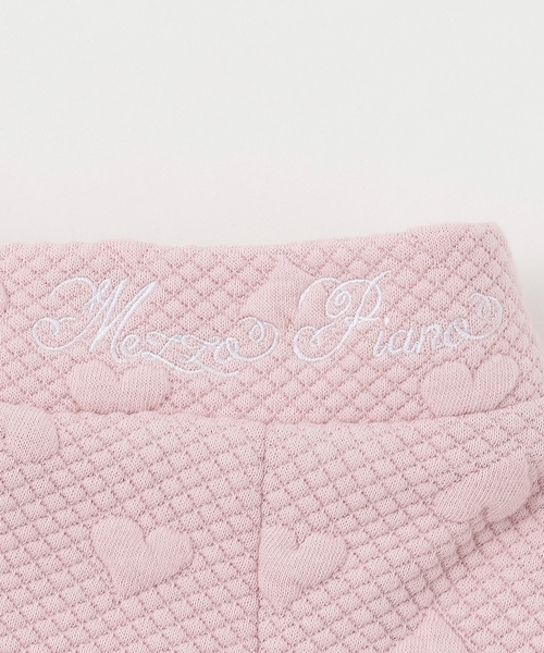 mezzo piano セットアップ カットジャガード ハーフZIPセーラー