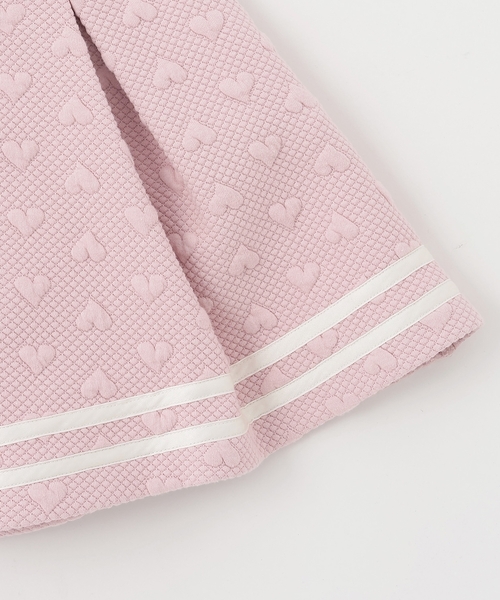 mezzo piano セットアップ カットジャガード ハーフZIPセーラー