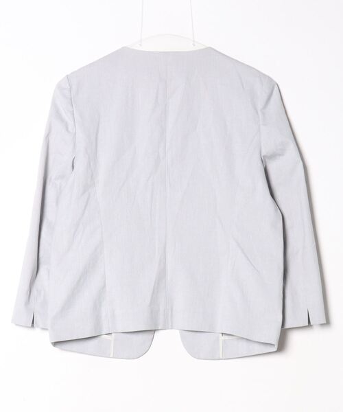 新品・シップス・ノーカラージャケット・グレー SHIPS（シップス） ノーカラージャケット 36 グレー レディース