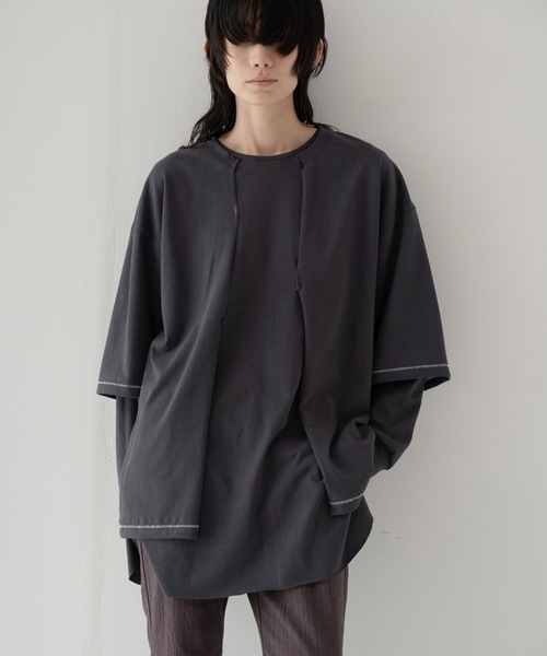 RYU tシャツ vintage-style open-front top メンズ レディース
