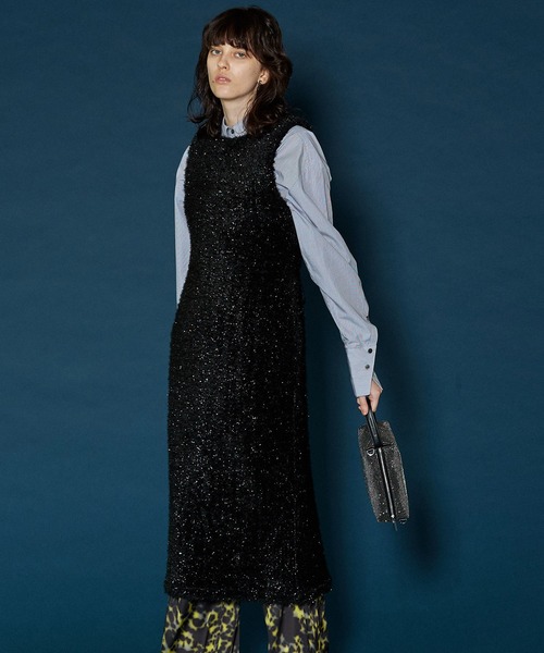 「MAISON SPECIAL」 ノースリーブワンピース FREE ベージュ レディース_画像3