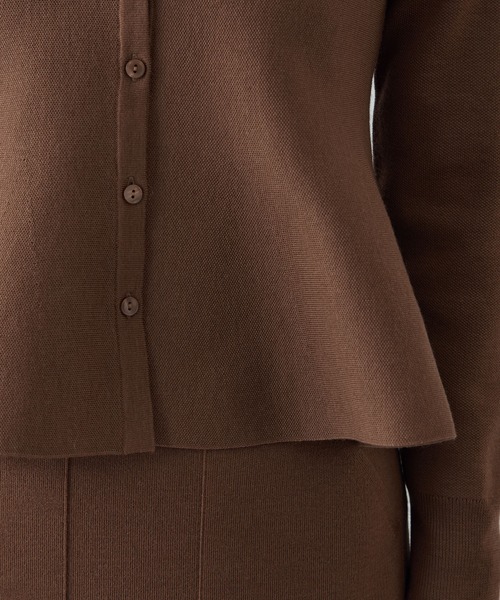 ROPE'（ロペ） ニット セーター ウール混ニットペプラムカーディガン