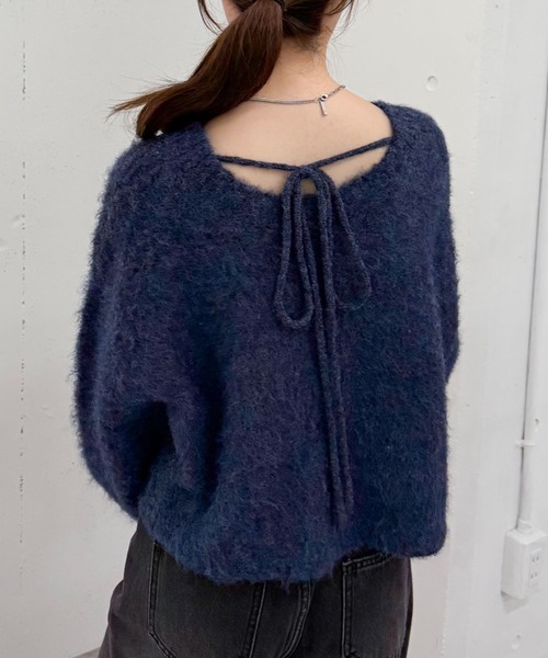 archives（アルシーヴ） ニット セーター バックリボンブラッシュ