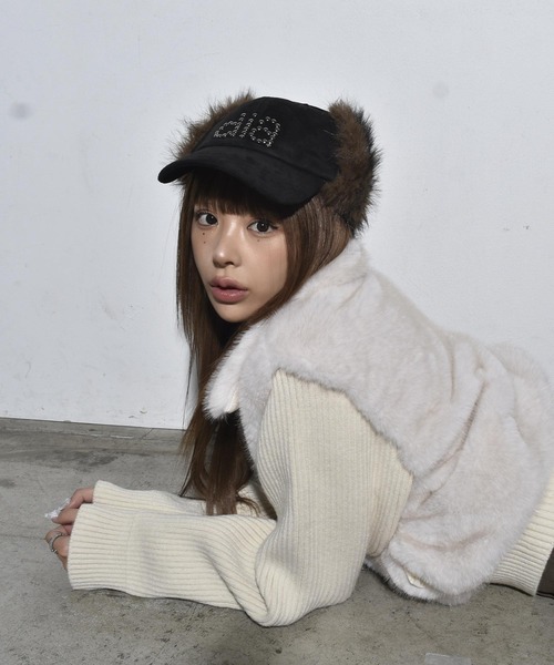 DAIYA（ダイヤ） キャップ 帽子 diaロゴ スタッズ ファー フライト