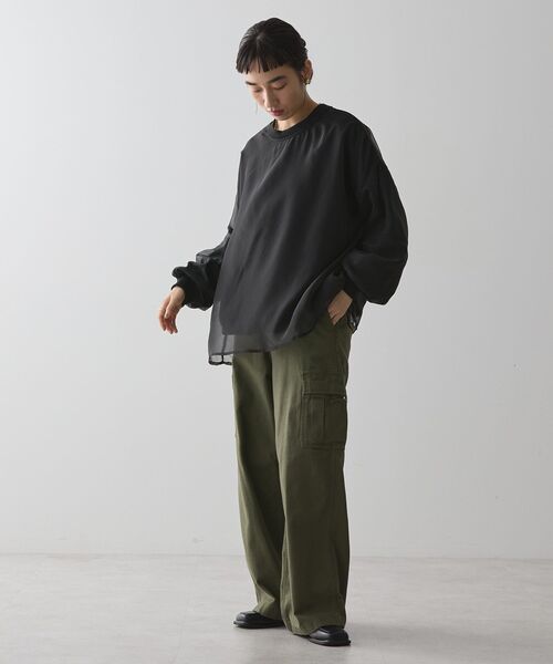 「AMERICAN HOLIC」 スウェットカットソー L チャコールグレー レディース_画像8