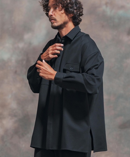 「Jih Nunc」 長袖シャツ M ブラック メンズ_画像9