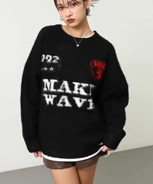 アルマーニ　ハイトップスニーカー再生ニット　ジャカードロゴ ランダムロゴ ジャガードニット [全2色] – muta Online Store