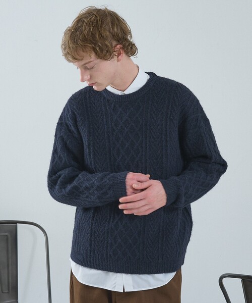 ABAHOUSE（アバハウス） セーター ニット WOOL MIX メランジシャギー 