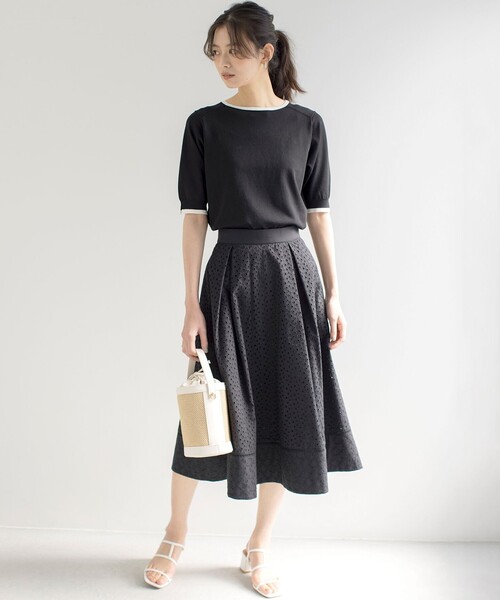 「組曲」 フレアスカート 2 ホワイト レディース_画像8